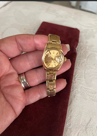 ROLEXoysterPERPETUALdatejustPRESTIGIOSOorologioORO