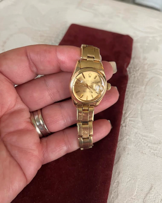 ROLEXoysterPERPETUALdatejustPRESTIGIOSOorologioORO