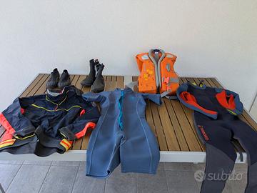 set attrezzatura vela-kayak bambino