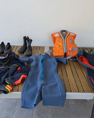 set attrezzatura vela-kayak bambino