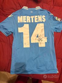 Maglia NAPOLI  2014/2015 MERTENS Autografata- L