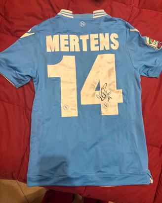 Maglia NAPOLI  2014/2015 MERTENS Autografata- L