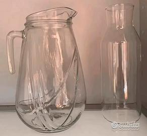 Coppia caraffe in vetro nuove