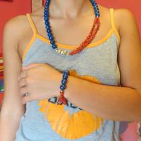 collana e bracciale lapislazzuli corallo  argento