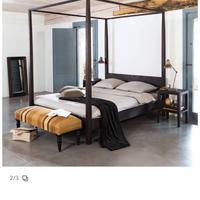 Letto baldacchino legno