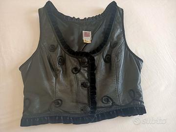 completo vera pelle donna nero