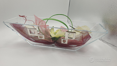 Centrotavola cristallo argento