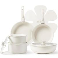 Set Pentole 8 Pezzi con Manico Rimovibile 