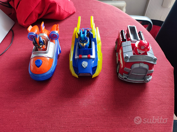 Paw patrol macchine e personaggi