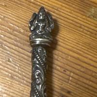 Stecca in argento porta mina e stilografica