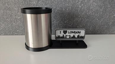 Portapenne Inox "I Love London"