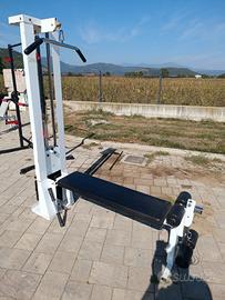 palestra lat machine leg extension leg curl rack 