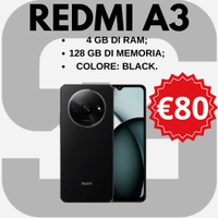 Redmi A3 128 GB 4 GB Di Ram Black Nero