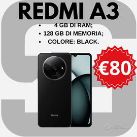 Redmi A3 128 GB 4 GB Di Ram Black Nero