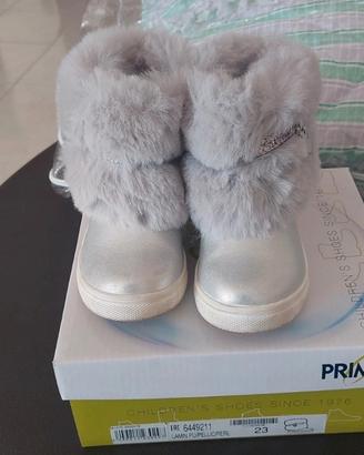 scarponcino grigio con pellicciotto n 23