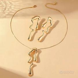 Parure LIQUID GOLD Collana + Orecchini
