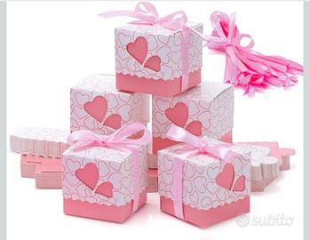 Set 32 pezzi scatoline portaconfetti/segnaposto