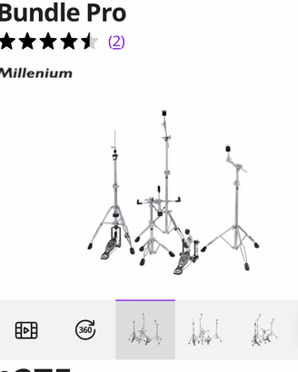 Set Aste Batteria Hardware Millenium