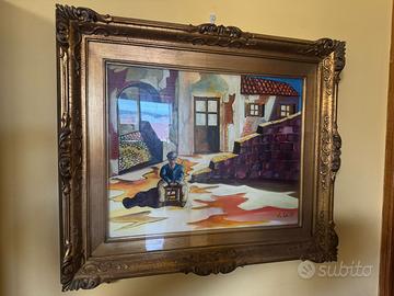 Dipinto a olio noto artista Vincenzo Consolo