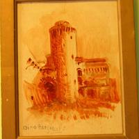 matita sanguigna su tavola 20x45 di Banchelli Dino