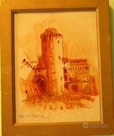 matita sanguigna su tavola 20x45 di Banchelli Dino