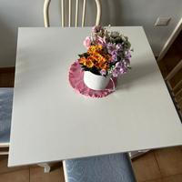 Set da pranzo moderno bianco - Tavolo + 4 Sedie