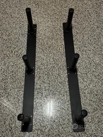 2 x Rack Porta dischi da 50mm da muro - palestra
