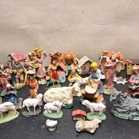 Statuine presepe gesso e cartapesta.