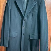 Cappotto nero da uomo in lana