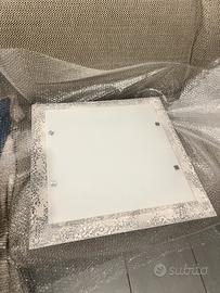 Plafoniera Lampadario cemento vetro