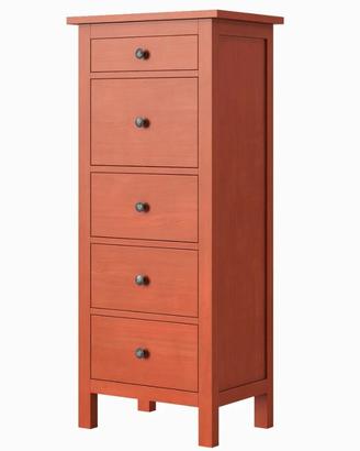 Cassettiera IKEA HEMNES 5 cassetti – rosso