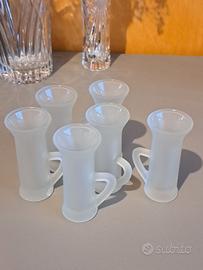 Bicchierini da liquore in vetro satinato