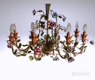 LAMPADARIO VINTAGE - Porcellana di Capodimonte e m
