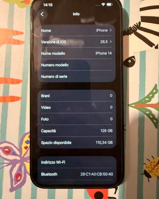 Iphone 14 128gb blu midnight