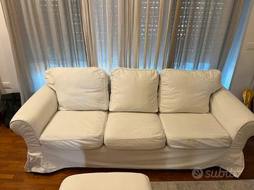 Dovano Ikea Eltorp bianco + pouf