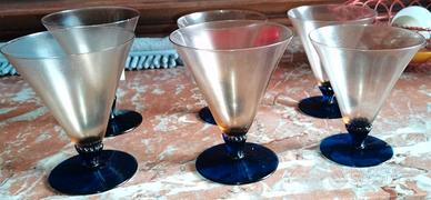 Set 6 bicchieri antichi di Murano 1200,36