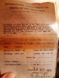 Ciao Piaggio anno 1974