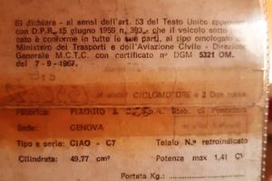 Ciao Piaggio anno 1974