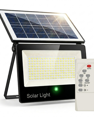 Faretto Solare con Sensore Movimento e Telecomando