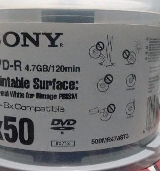 DVD Mai aperti -R Sony no spedizione