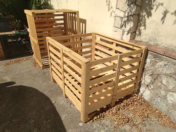 N.2 Bins bancale cassa pallet in legno
