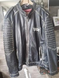 Giacca di vera pelle da uomo della Marvel di Venom