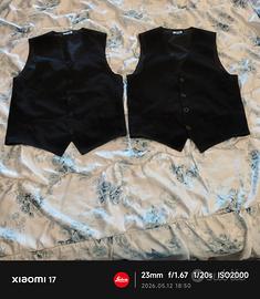 Gilet da cameriere Isacco neri (2 pezzi)