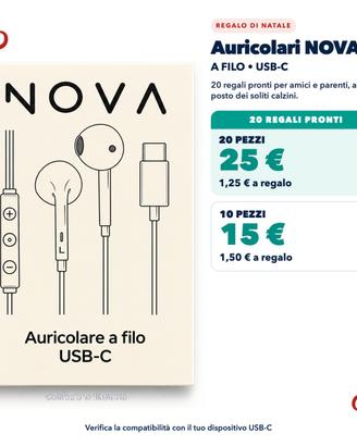 Idea Natale auricolari USB C