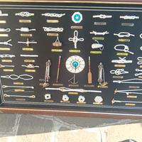 quadro nodi marinaro con orologio 