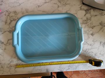 vassoio in plastica azzurro 40 cm