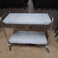 carrello con ruote in acciaio tipo mensa