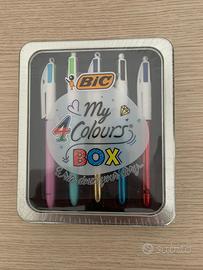 Scatola box penne 4 colori BIC