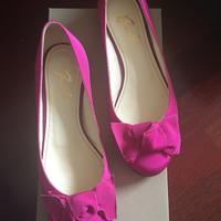 Ballerine fucsia con fiore