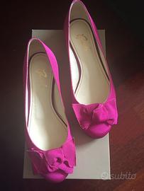 Ballerine fucsia con fiore